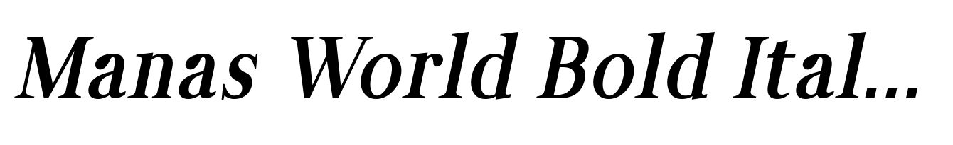 Manas World Bold Italic Con